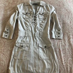 Armani Exchange khaki mini cargo dress Size Petite